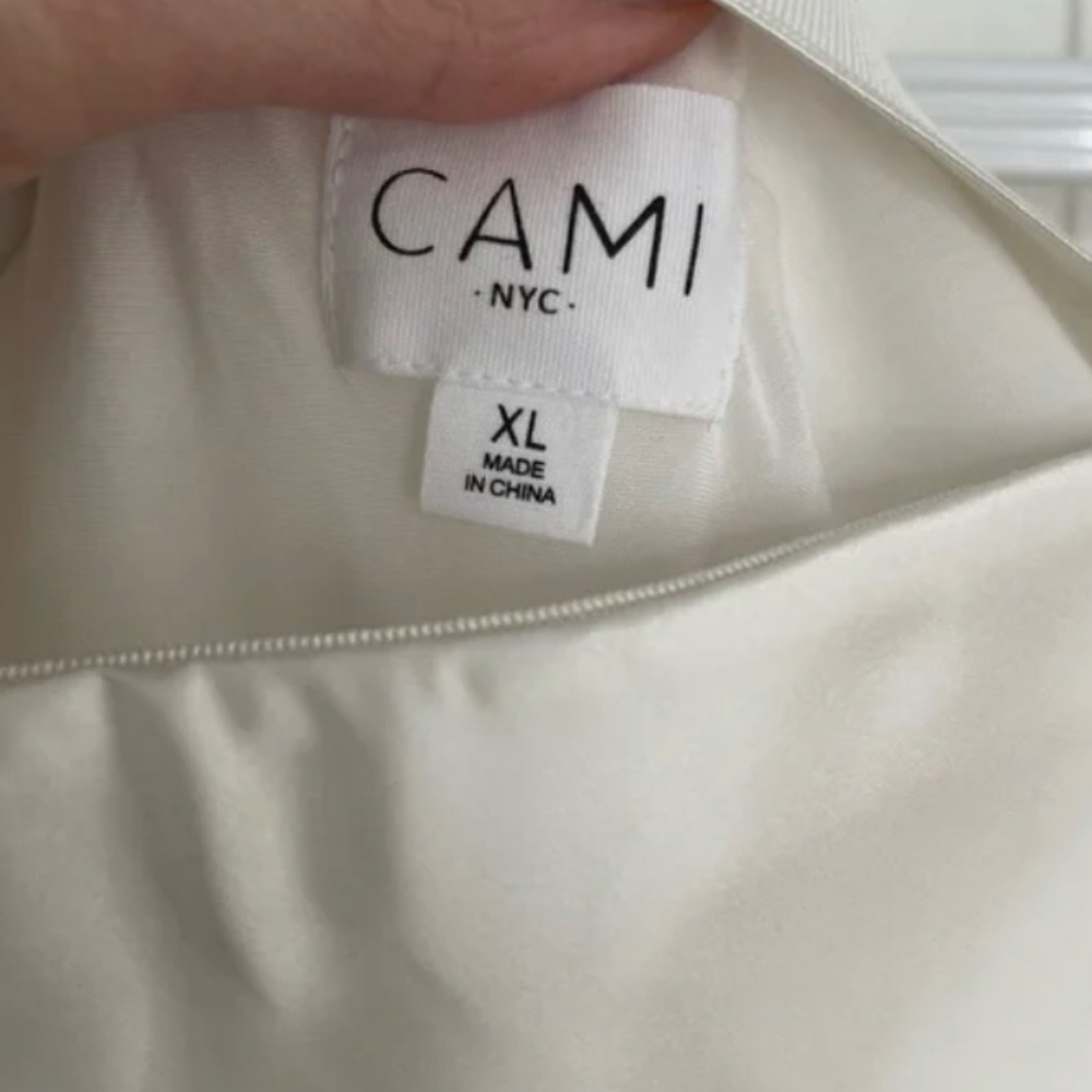 CAMI NYC White Jessica 100% Silk Skirt Sz XL. cottagecore costal grand daughter